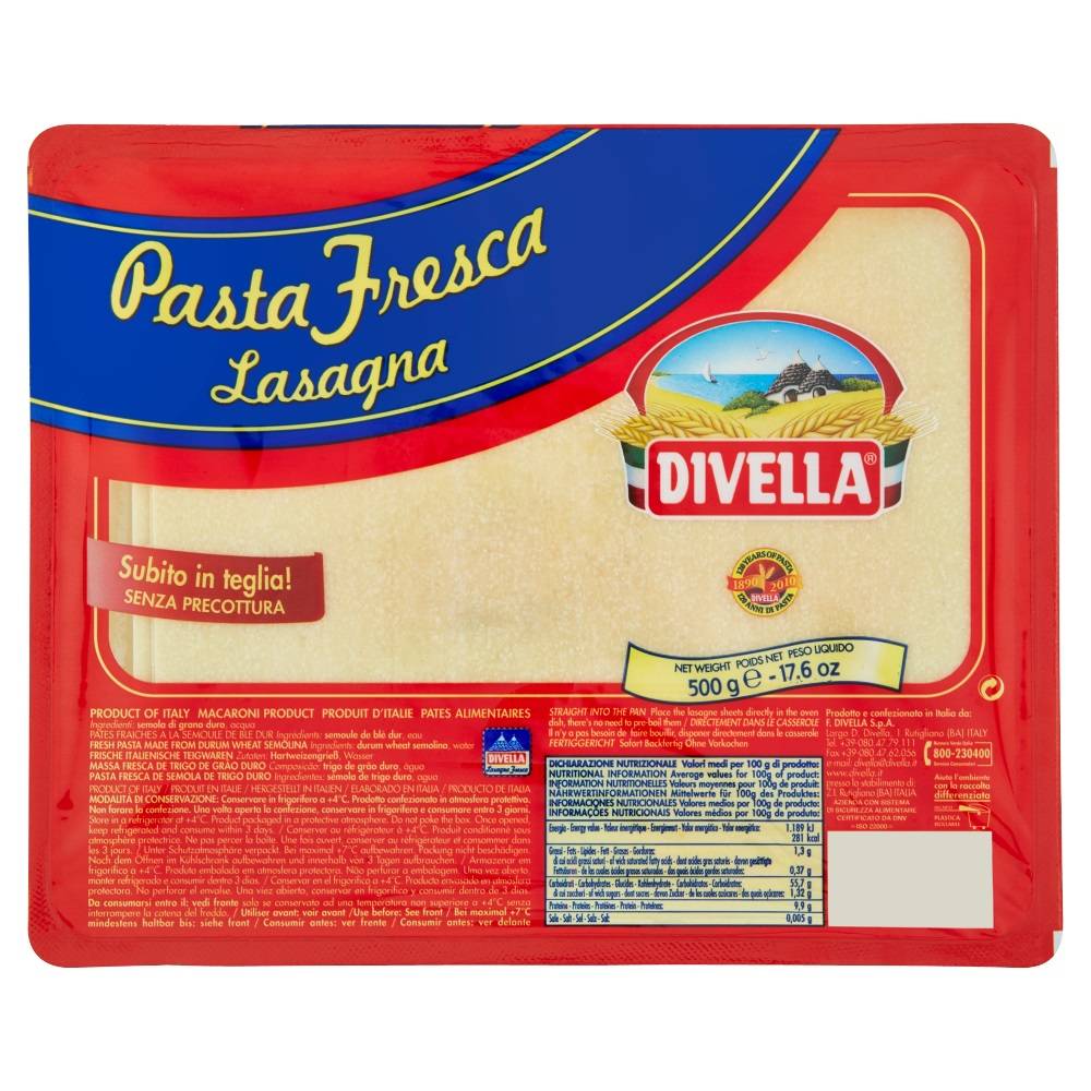 Lasagne Divella 